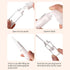 4PCS Airless Pump Bottles Set with 10ml Syringes - 5ml + 10ml Empty Refillable Cosmetic Airless Pump Jars - Travel-Size Portable Vacuum Pump Bottl...