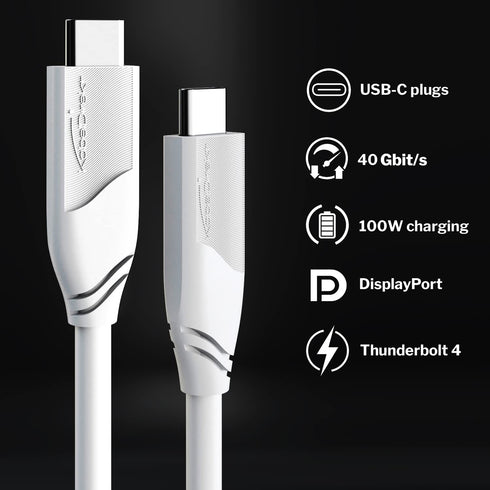 All-Purpose 8K USB C Cable, USB4, for Rapid Charging – 6ft (transfers Data and Video at 40Gbps, 100W of Charging Power, Universal Data/Charging/Mo...