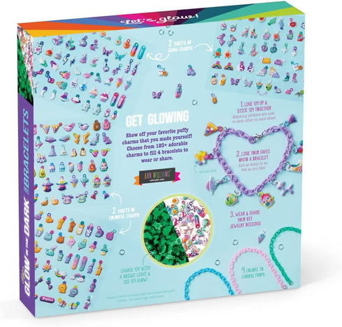 Craft-tastic DIY Glow in The Dark Charm Bracelets – Design 4 Customizable Bracelets with 120+ Easy-to-Make Puffy Sticker Charms – Creative Arts & ...