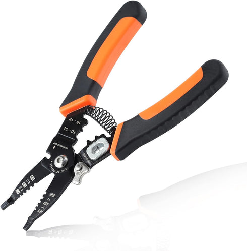 6-in-1 Wire Stripper Tool, 10-18 AWG Insulated Wire Strippers Electrical Safety Wire Pliers, Multifunction Wire Plier Tool with Wire Splitter Cutt...