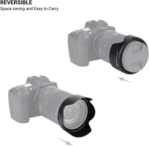 JJC EW-78F Lens Hood Reversible Lens Shade Cover for Canon RF 24-240mm F4-6.3 is USM Lens on EOS R6 R5 Mark II R8 R3 R1 RP R Camera Replace EW-78F...