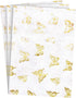 Bzumoot 50 Sheets Large Tissue Paper for Gift Bags 20 * 28 Inches White Metallic Gold Wrapping Gift Paper Butterfly Pattern Gift Wrapping Paper fo...