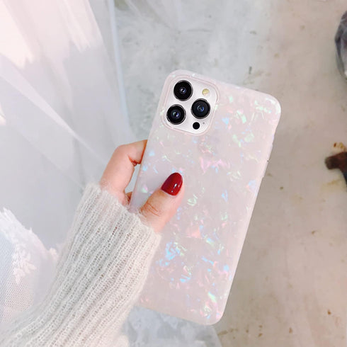J.west for iPhone 11 Pro Max Opal Case, iPhone 11 Pro Max Phone Case Translucent Clear Women Girl Sparkly Thinfoil Protective Case Cover for iPhon...