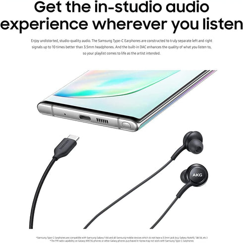 UrbanX 2021 Stereo Headphones for Note 10, Note 10+, Galaxy S10, S9 Plus, S10e, Galaxy S21, Galaxy S20 FE, Galaxy S20, Microphone and Volume Remot...