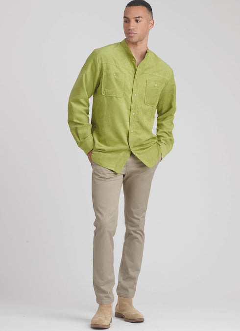 Simplicity Easy Unisex Shirts Sewing Pattern Packet, Design Code S9858, Sizes XS-S-M-L-XL-XXL, Multicolor...