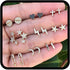 Asooll 9Pairs Star Heart Moon Multiple Stud Earrings set Fashion Stud Earring Set for Women...