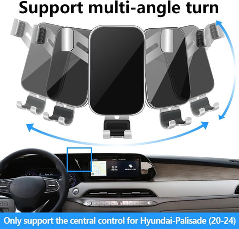 Car Phone Holder for Hyundai Palisade 2020 2021 2022 2023 2024 SUV Auto Interior Accessories Best Cell Phones Mount Cellphone Mobile Cradle Chargi...