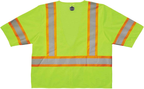 Ergodyne unisex adult Two-tone - Class 3 Two Tone Vest Zipper, Lime, Small-Medium US...