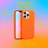 FELONY CASE - iPhone 12 Pro Max Neon Orange Clear Protective Case, TPU and Polycarbonate Shock-Absorbing Bright Cover - Crack Proof with a Gloss F...