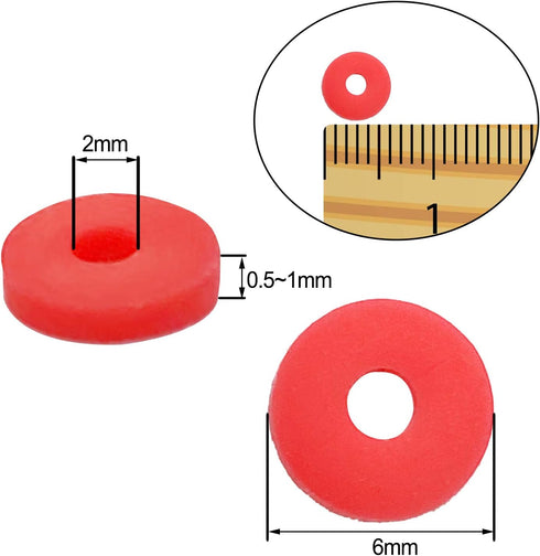 COIRIS 3400 Pcs Vinyl Heishi Beads Environmental Handmade Polymer Clay Spacer 6mm Disk Flat Beads for Surfer Chocker Necklace Bracelet Earrings Je...