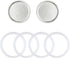 2 Cup Stovetop Espresso Coffee Maker Replacement Parts for Stainless Steel Moka Pot 2 Pcs Filter with 4 Pcs Silicone Gasket Seals...