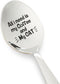Funny Cat Lover/Coffee Lovers Gift | All I Need is My Coffee & My Cat Engraved Spoon | Cute Coffee Tea Spoon Gift for Men/Women/Friends/Him/Her | ...