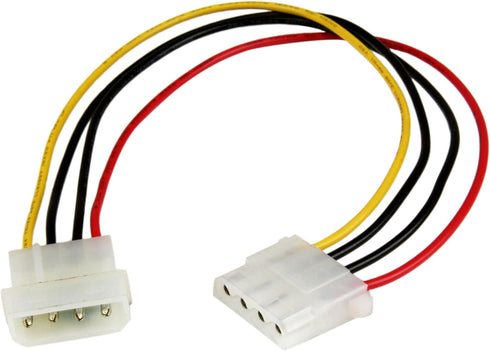 StarTech.com 12in Molex LP4 Power Extension Cable M/F - 4 pin Molex Power Connector - 4 pin Power Extension Cable - LP4 Power Cable (LP4POWEXT12)...