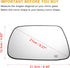 X AUTOHAUX Car Left Rearview Heated Side Mirror Glass for Jeep Grand Cherokee 2005-2010 5142875A Replacement Heated Mirror Glass with Backing Hold...