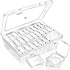 THYSSEN Bead Organizers,30Pcs Plastic Mini Clear Storage Cases with 1pcs Hinged Lid Rectangle Case,Bead Containers Transparent Boxes,for Jewelry B...