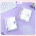 2 Pack Mini Transparent 3 Ring Binder Covers with Binder Inner Paper and Pockets, Clear Soft PVC Notebook Closure Loose Leaf Folder with Snap Butt...
