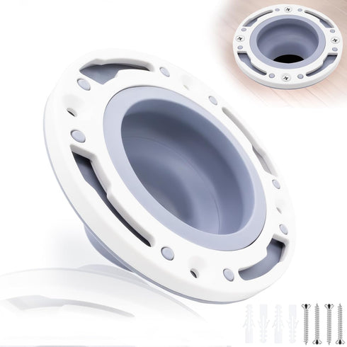 Toilet Flange Repair Kit Fits for 4 Inch 5 Inch or Special 3 Inch Drain Pipe, Universal Toilet Flange for Toilet Repair and Installation, Perfect ...