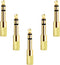 [Updated Version 5-Pack Stereo Audio Adapter 6.35mm (1/4 inch) Male to 3.5mm (1/8 inch) Female Headphone Jack...