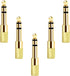 [Updated Version 5-Pack Stereo Audio Adapter 6.35mm (1/4 inch) Male to 3.5mm (1/8 inch) Female Headphone Jack...