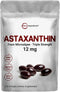 Astaxanthin 12mg, 120*Softgels, 4 Month Supply | Premium Astaxanthin Antioxidant Supplements | Fresh Microalgae Source | Supports Eye, Joint, & In...