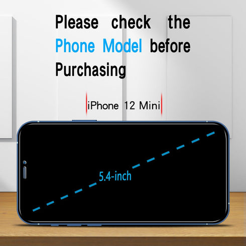 Slanku [3 Pack Privacy Screen Protector for iPhone 12 mini Tempered Glass Film, Anti-Spy, Full Coverage, Case Friendly...