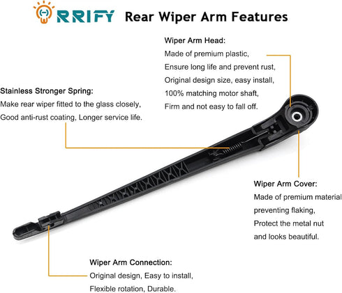 Rear Windshield Wiper Arm Blade 76730SZAA02 for Honda Pilot 2009-2015 Back Windshield Wiper Assembly...