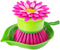 Vigar Flower Power Pink Palm Dish Brush with Holder, 5-3/4-Inches by 3-3/4-Inches, Pink, Green...