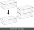 mDesign Plastic Craft Stackable Storage Organizer w/Hinged Lid - Easy-to-Carry Crayon, Bead, Sewing, and Hobby Supply Container - Arts and Crafts ...