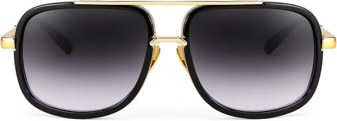 FEISEDY Retro Trendy Aviator Sunglasses Women Men Classic Vintage Square Sunglasses 70s Large Metal Shades B2321...