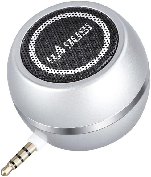Wireless Mini Speaker 3.5mm Aux Input Jack, 3W Portable Speaker for Cellphone Tablet Laptop, Silver...