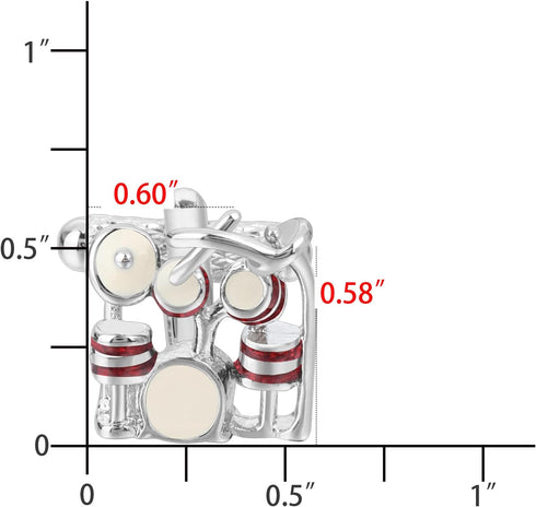 Drum Kit Cufflinks Music Cufflinks For Men With Gift Box...