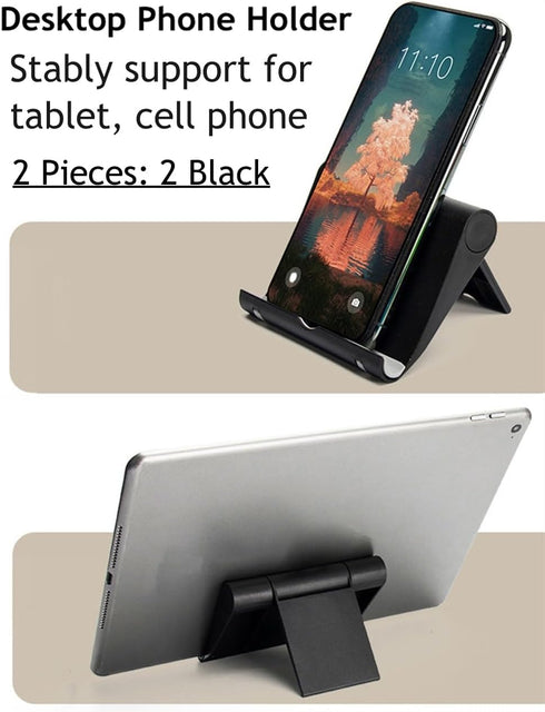Adjustable Foldable Cell Phone Stand for Desk, Compatible with Most Smartphones and Tablets, Anti-Slip Rubber Base for Stability......