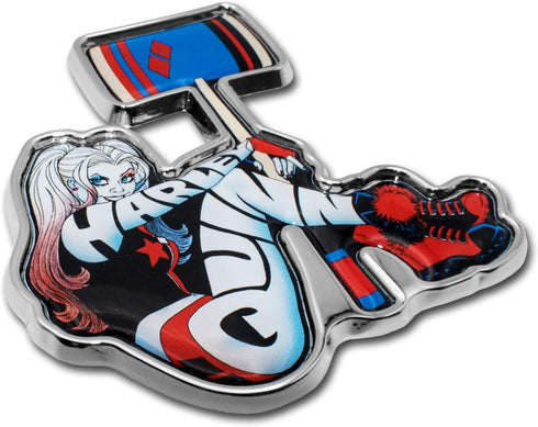 Elektroplate Officially Licensed DC Comics Harley Quinn OEM Chrome Metal Auto Emblem for Cars, Trucks, and All Auto | Universal Fit at 3.0" x 2.8"...