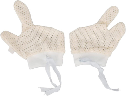 Toddler Finger Guard,Thumb Sucking Stop for Kids,Baby Mittens Mesh Hand Gloves with Drawstring Scratch, Unisex for Infants Newborns Boys Girls(M)...