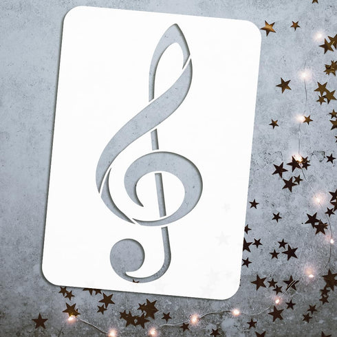 FINGERINSPIRE 6 Pcs Music Painting Stencil 8.3x11.7inch Reusable 6 Styles Musical Notes Pattern Drawing Template DIY Art Music Notation Decoration...