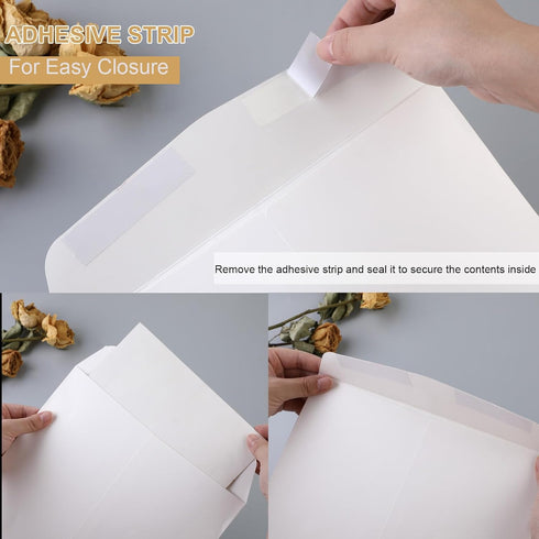 Qilery 3 Pieces Oversized Last Will And Testament Envelopes 10.2 x 12.9 Inch Self Adhesive Tear Resistant Envelopes White Large Mailing Envelopes ...