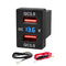 Anina Dual USB Charger Port for Toyota, 12V/24V 18W Quick Charger Socket Adapter with Digital Voltmeter Blue LED Light, QC USB 3.0 Square Car Fast...