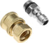 Create idea Set of 2 Pressure Washer Adapter 1/4 Inch Quick Connector to M14 Thread Fittings Brass Coupling Quick Disconnect Kit for Spray Lance H...