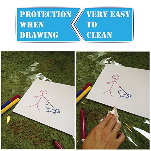 Easy Cleaning Baby Splat Mat Waterproof High Chair Floor Mat Feeding Floor Cover (Clear)...