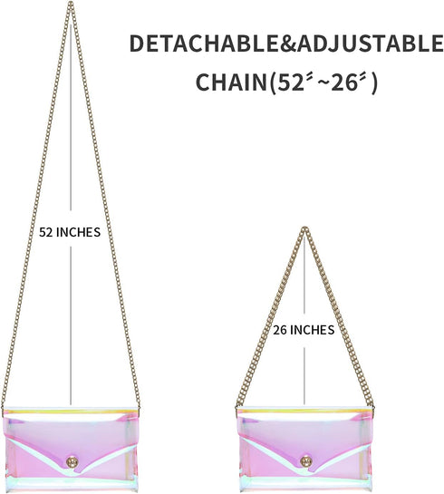 Vorspack Clear Purse for Women Clear Crossbody Bag Cute for Sports Concert Prom Party Present...