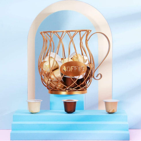 POWSTRO K Coffee Pod Storage, K Cup Holder, Coffee Cup Basket and Organizer Mug, Cup Keeper Coffee for Kitchen Cafe Bar Tearoom Countertop Item St...