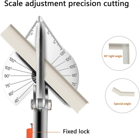 Miter Shears,Multifunctional Quarter Round Cutting Tool,Mitre Shears,Shoe Molding Cutter for Wood,Angular Cutting Molding,Crafting with 2 Replacem...