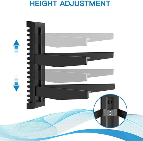 PERLESMITH Floating AV Shelf Double Wall Mount TV Shelf - Holds up to 17.6lbs - DVD DVR Component - Perfect for Xbox, Projector, WiFi Router, Game...