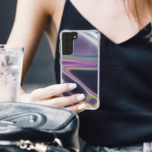 Case-Mate - SOAP Bubble - Case for Samsung Galaxy S21 Plus 5G - Swirled Iridescent Design - 10 ft Drop Protection - 6.7 inch - Iridescent Swirl...