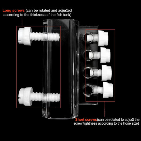 Aquarium dosing pump tubing holder Fixture,Dosing tubing holder for aquarium air pump accesories?Acrylic dosing container tube fixture holder for ...
