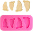 Rainmae 6Pcs Cute Baby Silicone Fondant Cake Mold Baby Birthday Party Kitchen Baking Mold Cake Decorating Moulds Modeling Tools Baby Shower Gender...