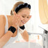 Sponge Spa Headband for Women, Black Makeup Headband and Wrist Washband Set for Face Washing, Skincare, Shower, Makeup Removal...