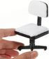 NUOBESTY Miniature Computer Simulation Office Furniture Dollhouse Accessories Mini Desktop Chair Keyboard Model for Dollhouse Black...