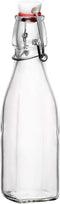 Bormioli Rocco Swing Bottle - 8.5 oz, Recyclable Glass with Airtight Seal - BPA-Free & Dishwasher Safe - Ideal for Infused Drinks, Juices, Oils - ...