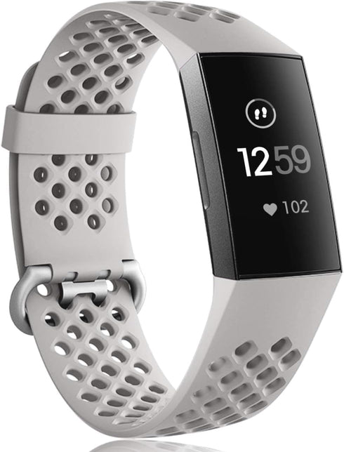 Wepro Bands Waterproof Replacement Compatible with Fitbit Charge 3 for Women Men, Breathable Holes Watch Sport Strap Accessories for Fitbit Charge...